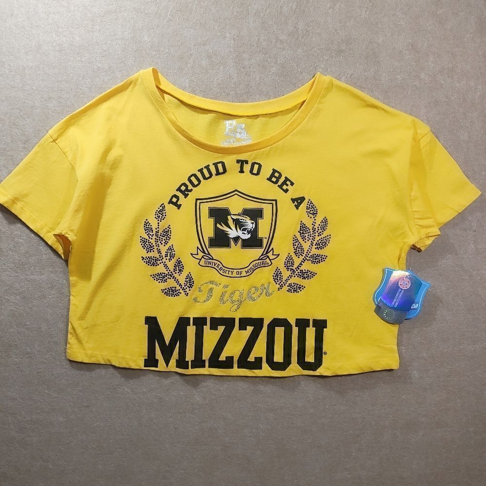 Women's Missouri Tigers MIZZOU Crop Top XL #K